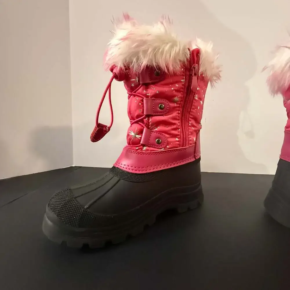 Dream Pairs Kids Girls Pink Waterproof Insulated Snow Boots Size‎ 13